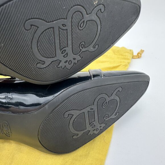 Circa Joan & David Womens Black Patent Leather Pointed Toe Heels Size 8 - Picture 5 of 8